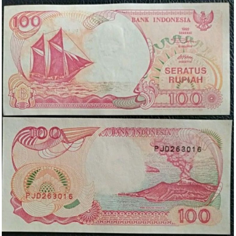 Jual Uang Asli 100 Rupiah,, Tempo Dulu,,uang Tahun 1992 Per (1 Lembar ...