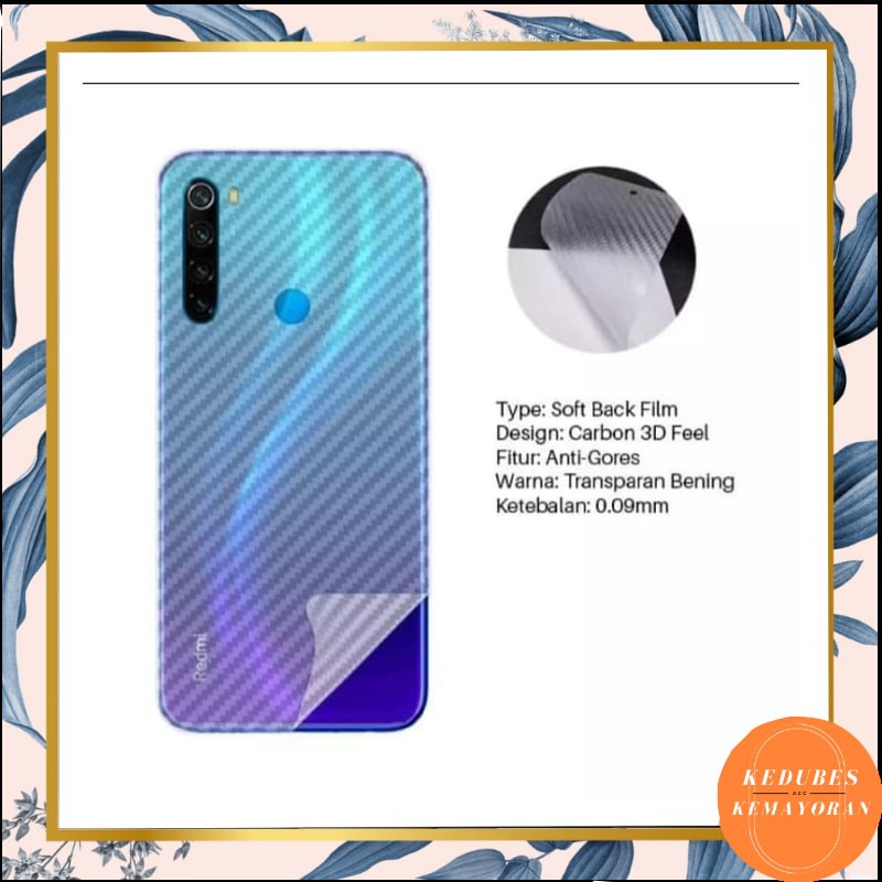 Promo skin carbon Xiaomi 9c, Note 8, 8a pro, Note 9, Note 7, Note 9 pro, 8a Anti gores hp [KK]