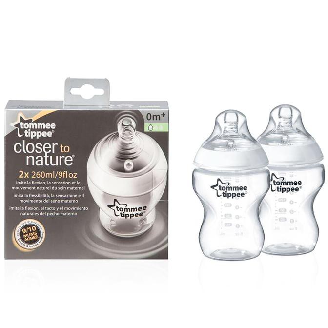 Promo Tommee Tippee Bottle 260 ml Isi 2--Botol Asi NewBOrn-Botol + Dot Bayi PROMO 20%