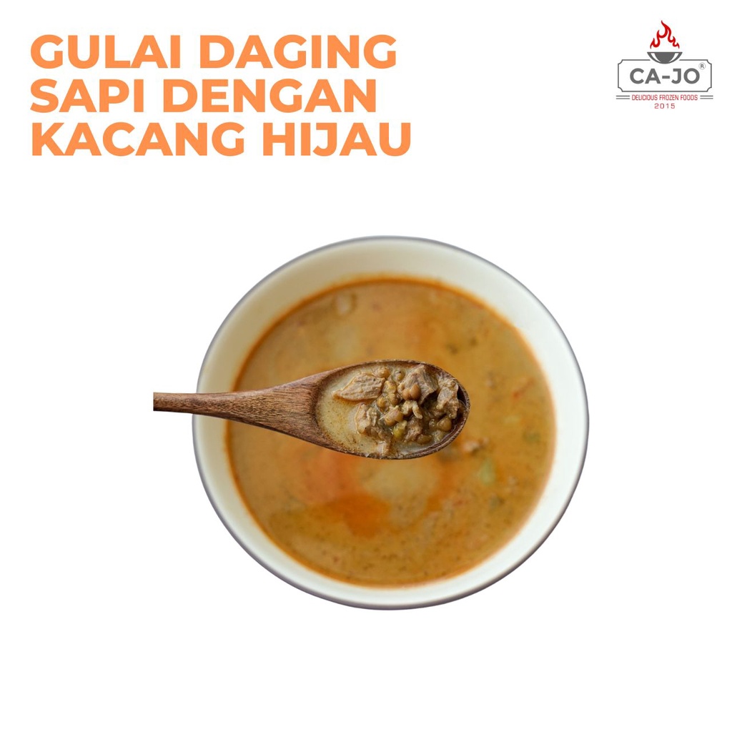 

Makanan Instan / Gulai Daging Sapi Dengan Kacang Hijau 400 Gram / Frozen Food