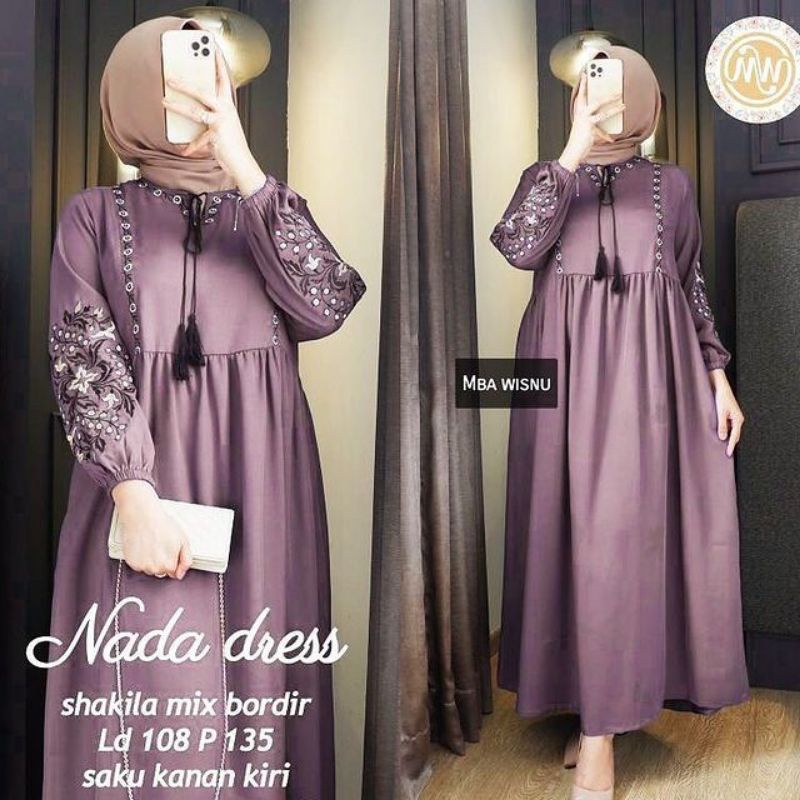 Dress Muslim. Fashion Muslim. Pakaian Wanita. Baju Wanita. Fashion Wanita. Nada Dress