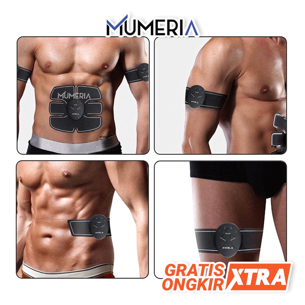 SIXPAD ABS Bodyfit Training Gear Alat Penghancur Pembentuk Otot Lemak Perut Tangan Kaki Elektrik