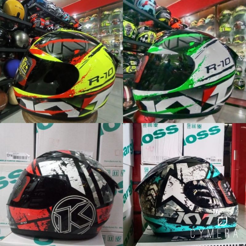 Helm KYT R10 Motif Seri 3 Original Sni