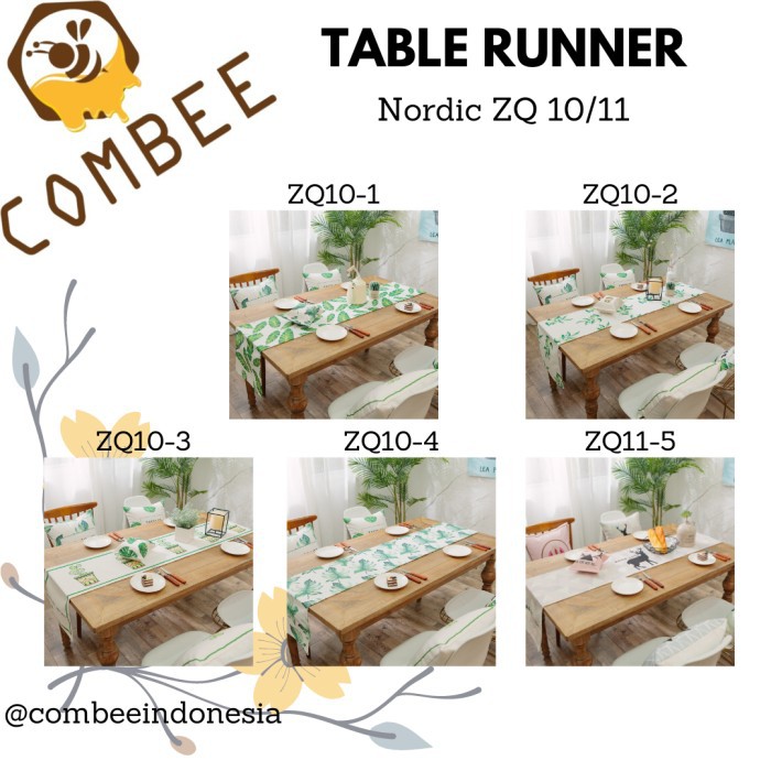 Table Runner / Hiasan Meja / Taplak Meja / Penghias / Aksesoris / Nordic / Cotton - ZQ10