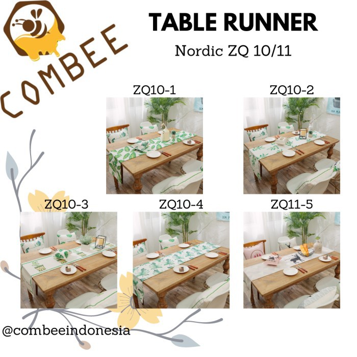 Table Runner / Hiasan Meja / Taplak Meja / Penghias / Aksesoris / Nordic / Cotton - ZQ10