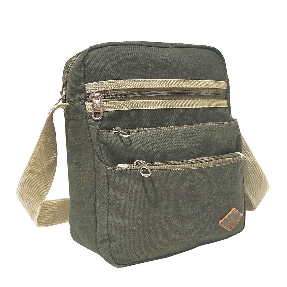 Tas Slempang Kanvas Pria Wanita Slingbag Vintage