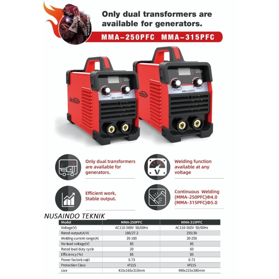 Jual Redbo Mma Pfc Mesin Las Multifungsi Trafo Las Phase V V Shopee Indonesia