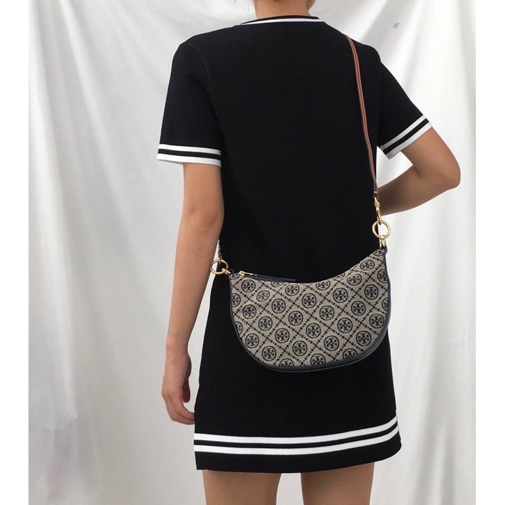 TB T Monogram Jacquard Hobo