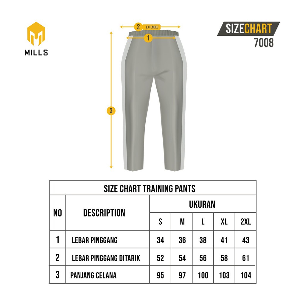 Mills Celana Training Long Pants Sparta 1.0 7008 Original