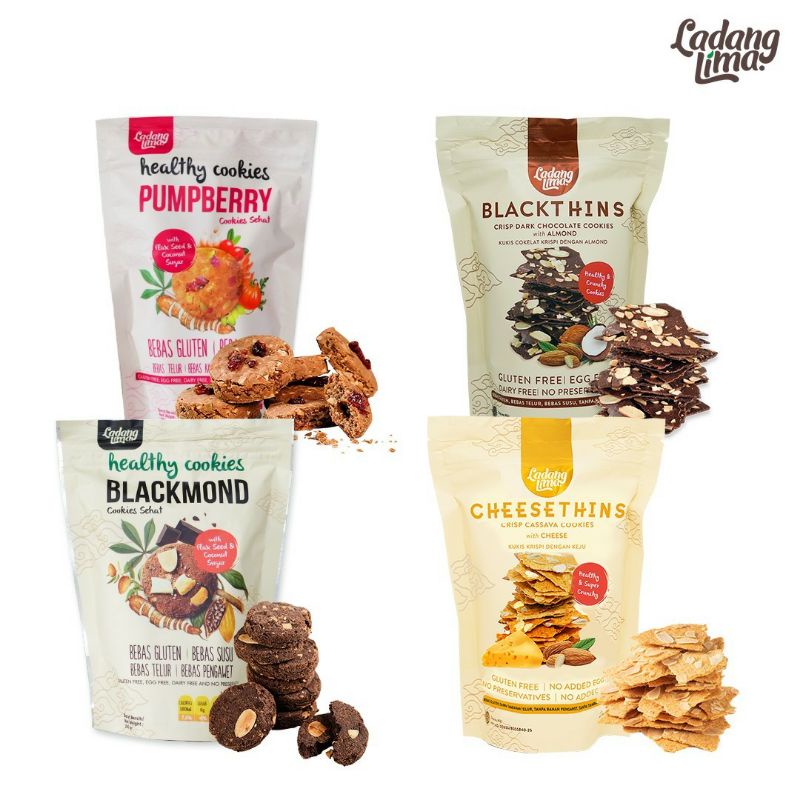 

LADANG LIMA Blackthins Crisp Dark Chocolate Cookies with ALMOND || CheeseThins Cookies