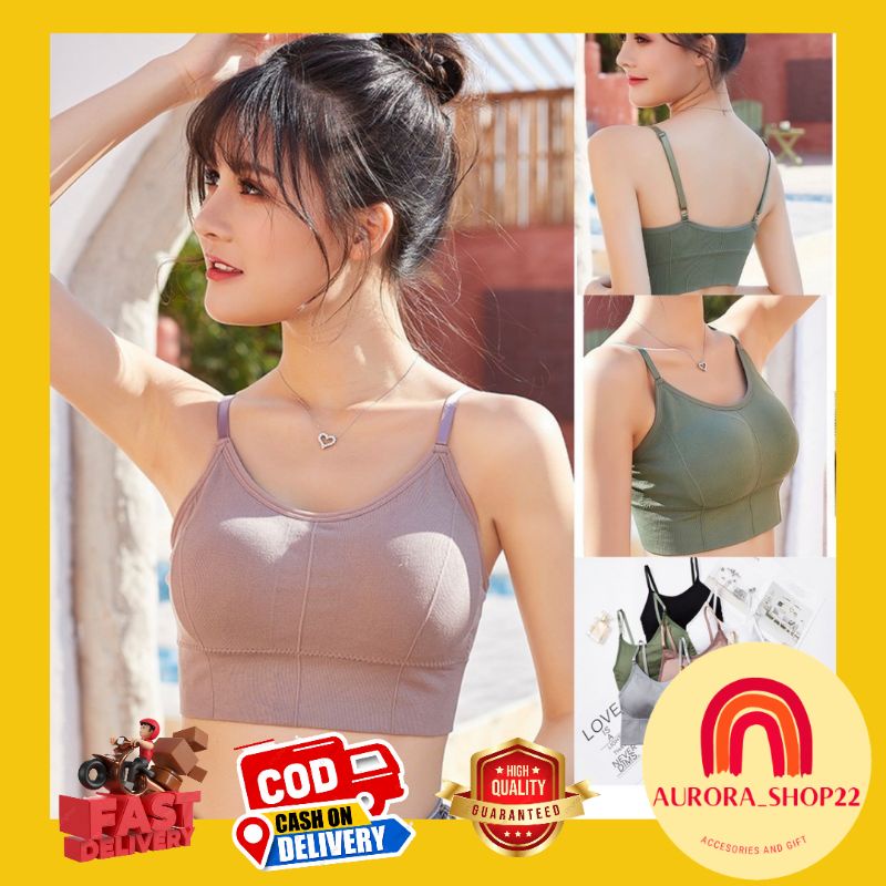 [COD] Bra Wanita Tanpa Kawat Sport Bra Yoga Zumba Push Up Bra Bra Crop Top Pakaian Dalam Wanita BH