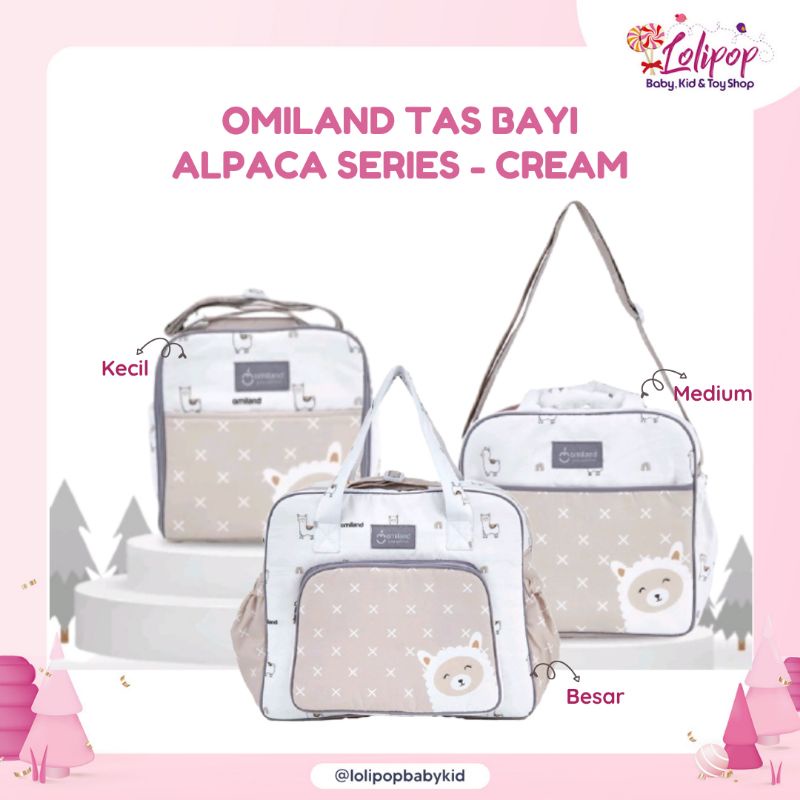 OMILAND TAS BAYI BESAR ALPACA SERIES - CREAM