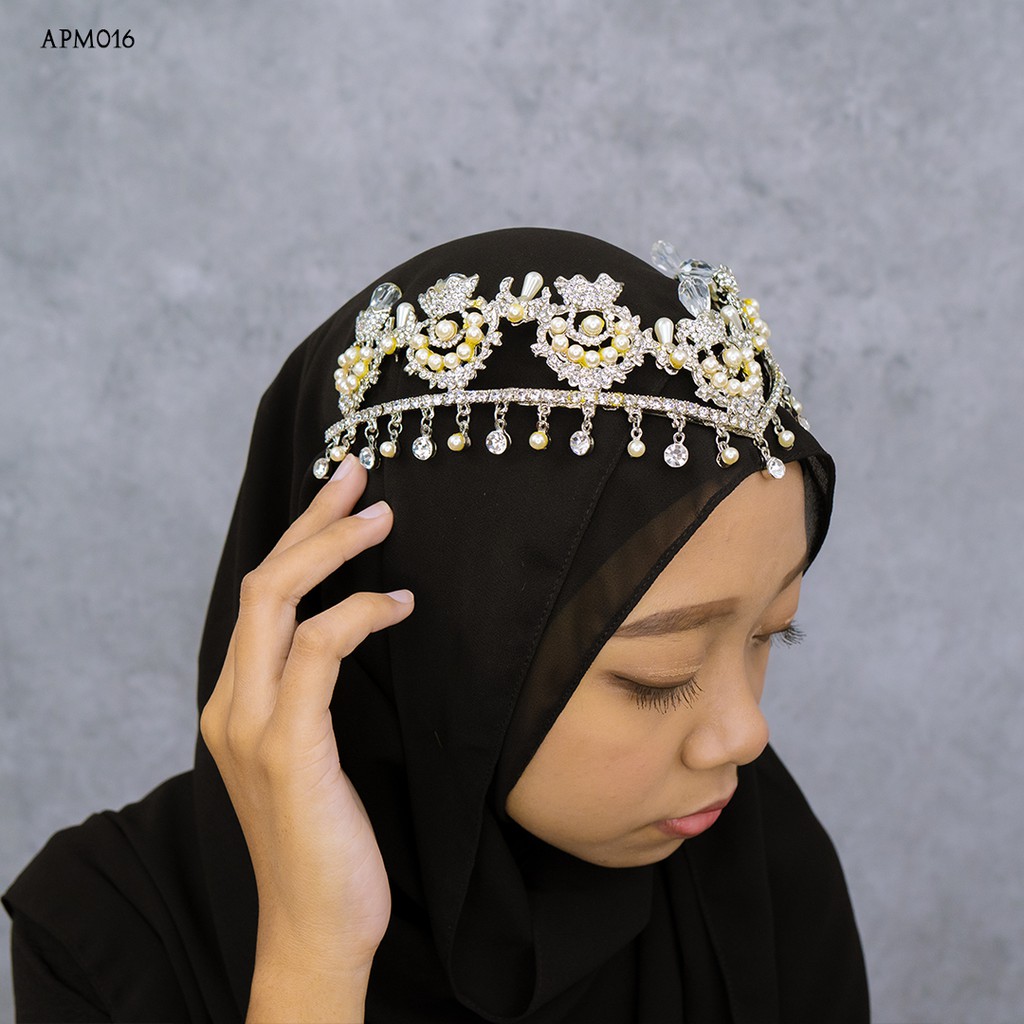 [SIAP KIRIM] TIARA PESTA AKSESORIS PENGANTIN WANITA KEKINIAN HIJAB APM016