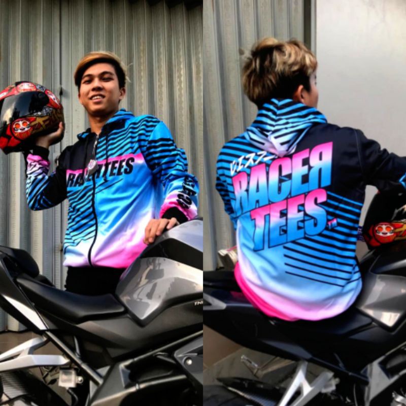 Jaket racertees terbaru/jaket racertees asli bahan tebal