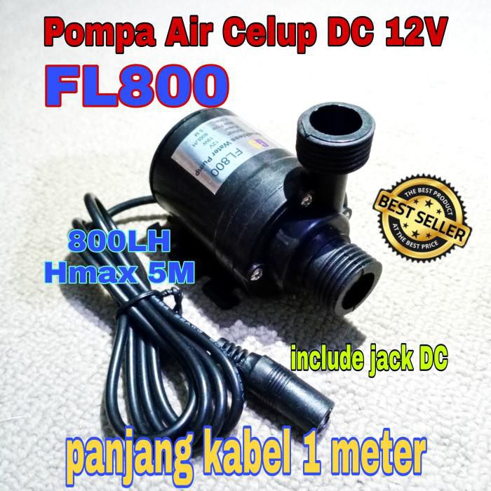 Pompa Air Celup Mini Fl800 Dc 12V Hidroponik Pompa Aquarium