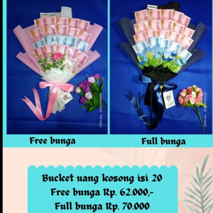 

Premium Product!!! Bucket Uang Kosong Isi 20 Slot Bouquet Money Buket Snack Buket Bunga - Paling Diminati