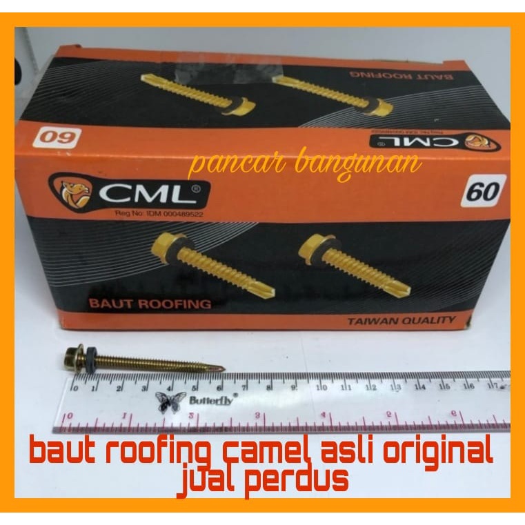 BAUT ROOFING CAMEL 12x60 - BAUT ROOFING CAMEL - SKRUP ROOFING CAMEL 60mm 6cm (250pcs) - BAUT ROOFING
