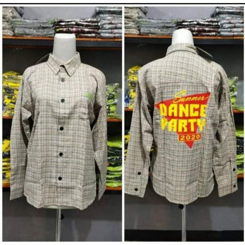 Kemeja flannel / kemeja gevsportwear / atasan baju senam gevsportwear