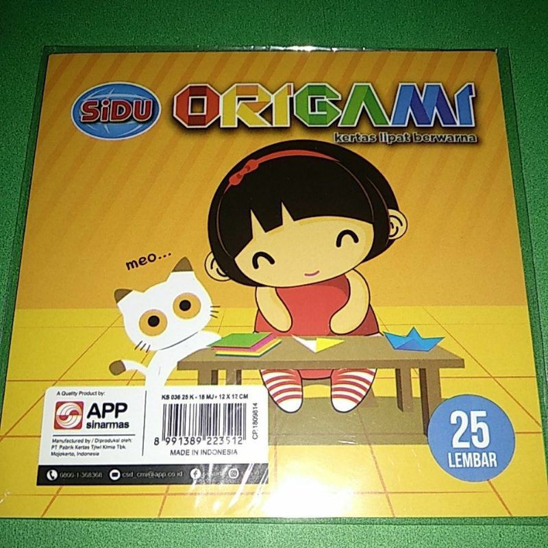 

Kertas Lipat Berwarna Origami Sidu SINAR DUNIA 12x12cm isi 25 Lembar