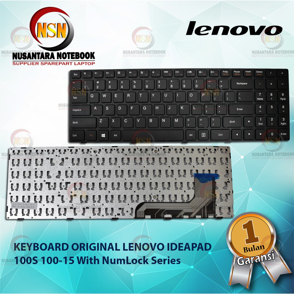 Keyboard Original Lenovo IdeaPad 100S 100-15 With NumLock Series