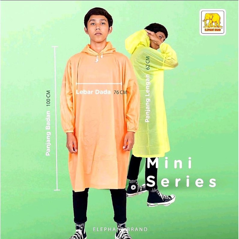 Jas Hujan Poncho Ponco MINI 1 kepala Kelelawar Batman Elephant Gajah Murah Universal Rain Coat