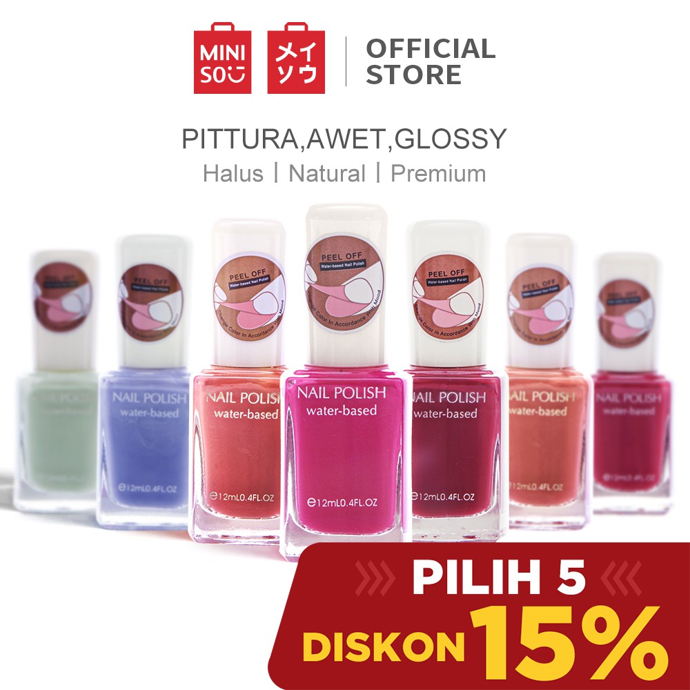 MINISO Kutek Cat Kuku Peel Off Kutex Awet Nail Polish MINISO Kutek Cat Kuku Peel Off Kutex Awet Nail Polish
