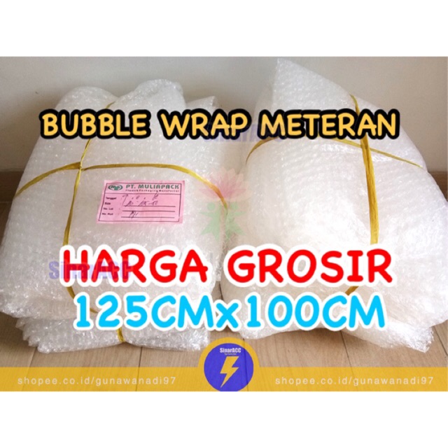 Bubble Wrap 1 Meteran 125x100CM ecer lembaran ECERAN Bubble packing METERAN 100x125CM  1 meter