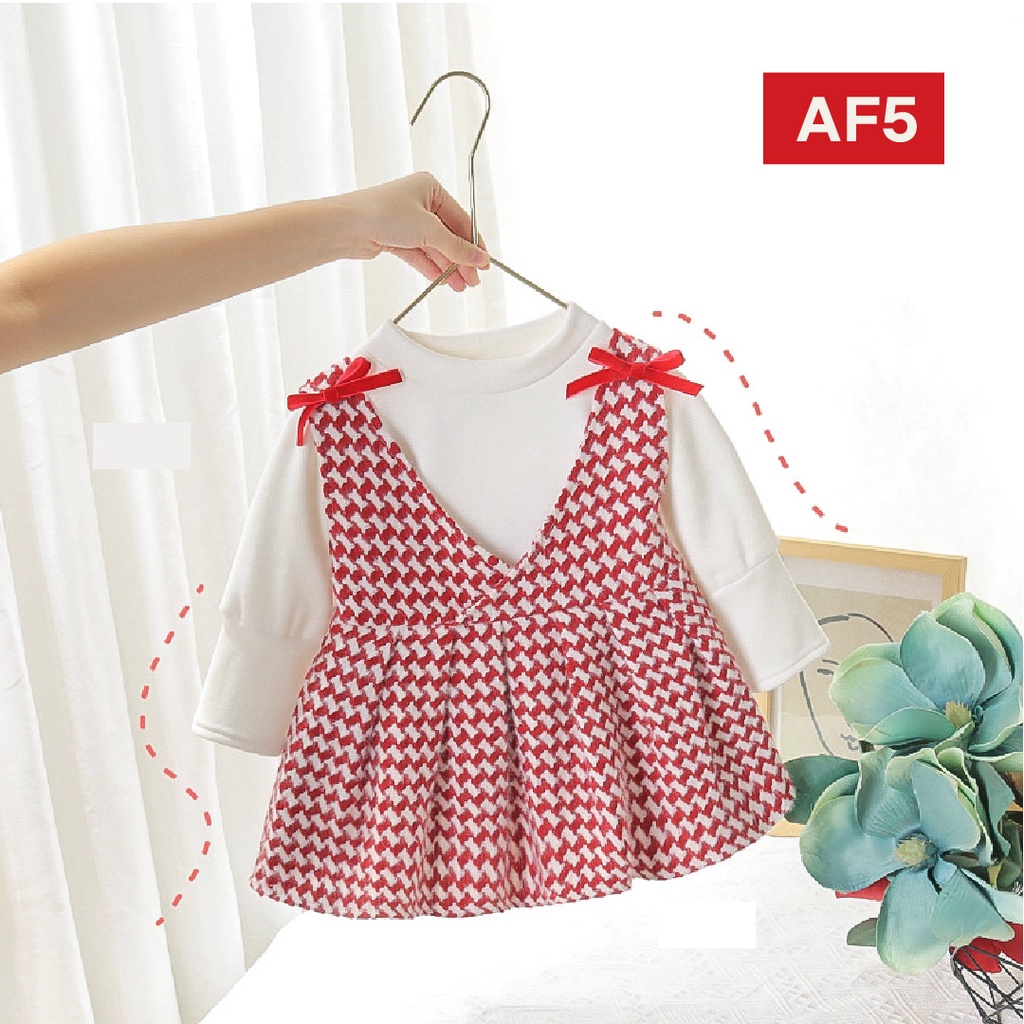 LAPAGO - Dress Gaun Anak Bayi Perempuan Import Motif Elegan Cantik 2021 usia 6 bulan - 3 Thn Type AF