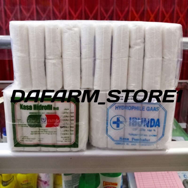 Kasa Hidrofil Ukuran 5 cm 10 cm