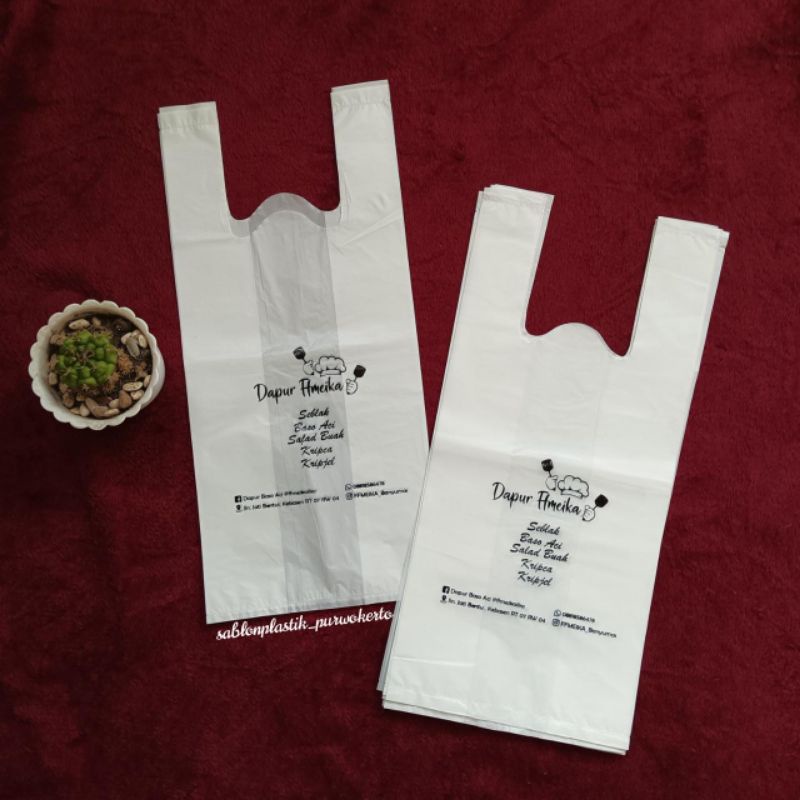

Kresek Sablon FREE DESIGN kresek packing kresek olshop plastik olshop ukuran 24x38 cm