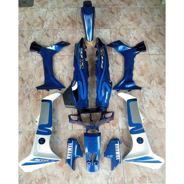 COVER BODY BODI SET YAMAHA FIZR F1ZR BIRU PUTIH EDITION CALTEX FULLSET