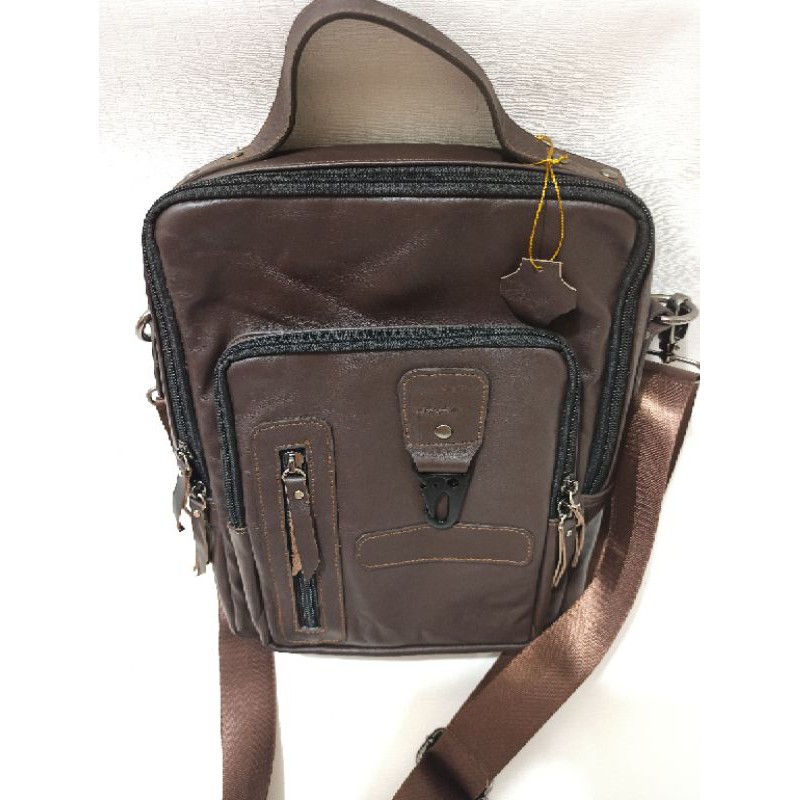 Tas Pria Kulit / Tas Cowok Selempang Kulit Asli
