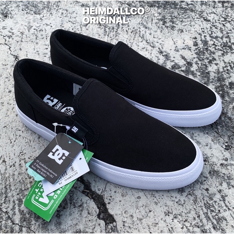 DC SHOES MANUAL SLIP ON TX BLACK WHITE ORIGINAL