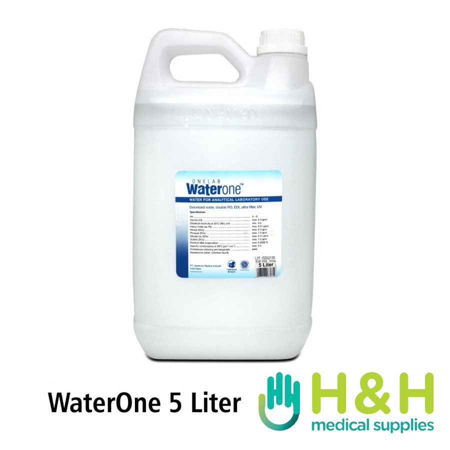Waterone 5 L/ Aquadest / Aquabidest / Aquades / Aquabides
