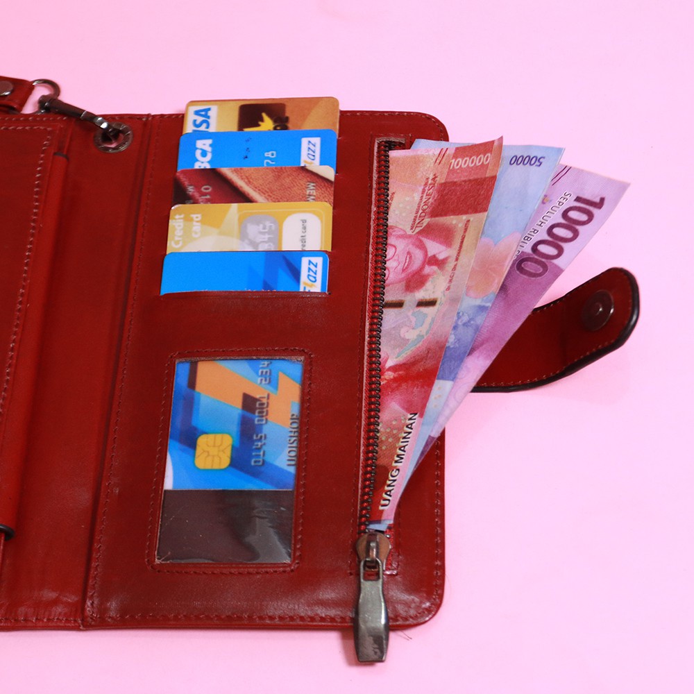 ALICE LEATHER - OLIN WALLET / Dompet Panjang Wanita Kulit Sapi Asli Kode : AD02