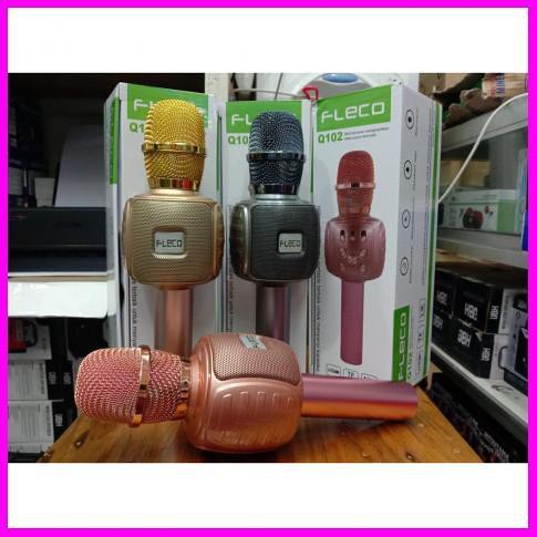 Mic Karaoke Bluetooth FLECO Q102 - Microphone Wireless FLECO Q102 Smule - Mikrofon Karaoke Bluetooth