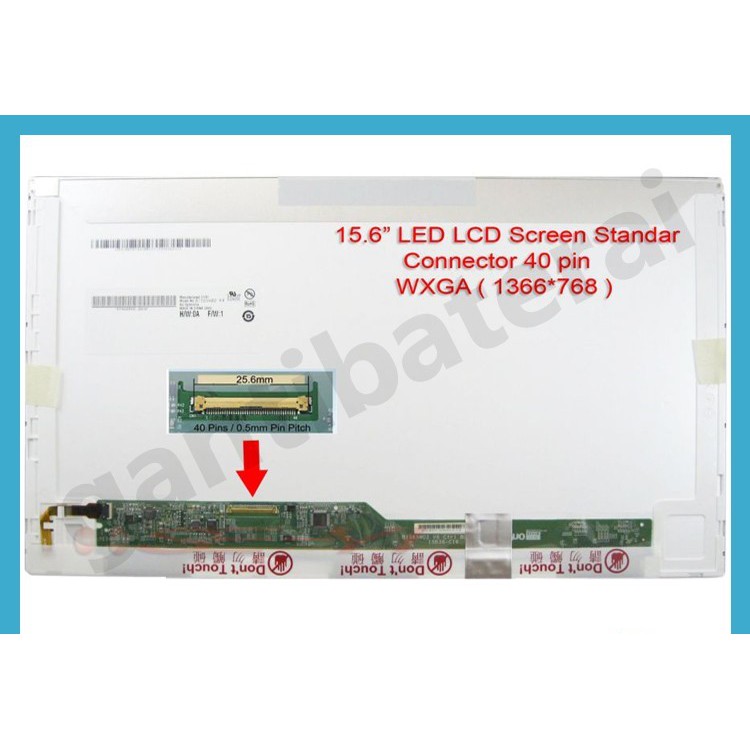 Layar Led Lcd 15.6" Tebal 40 Pin 15.6 Inch 40 Pin Standar ORIGINAL TEBAL INNOLUX