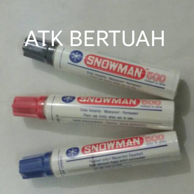 

1 BUAH SPIDOL PERMANEN PERMANENT MARKER JUMBO SNOWMAN 500