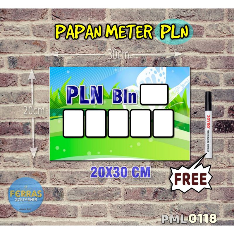 

Ferras Papan Meter Listrik PLN PAM motif Unik - Floral 18