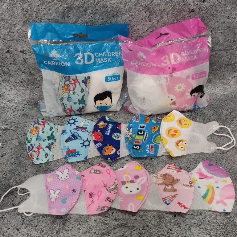 Masker Duckbill Anak Karakter Masker Motif Anak 3D Umur (0-3thn)  Cewek Cowok