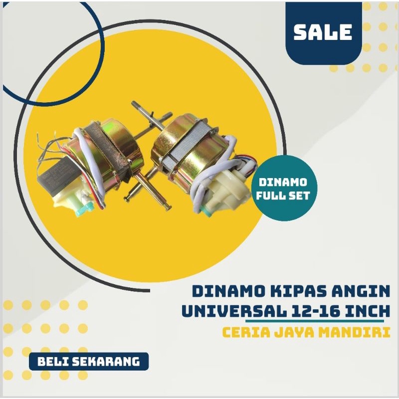 Dinamo Kipas Angin Universal 16 inch kapasitor 1.5uf