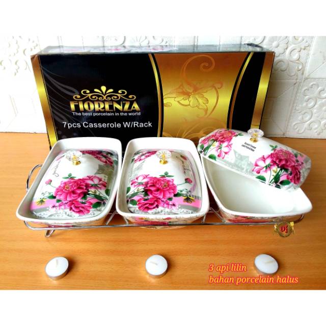 FIORENZA TERLARIS DAN TERMURAH FREE PAKING KAYU PRASMANAN ISI 3 WADAH