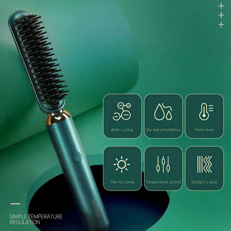 InFace Ion Hair Brush Comb Sisir Ion Hair Styling Catok Rambut