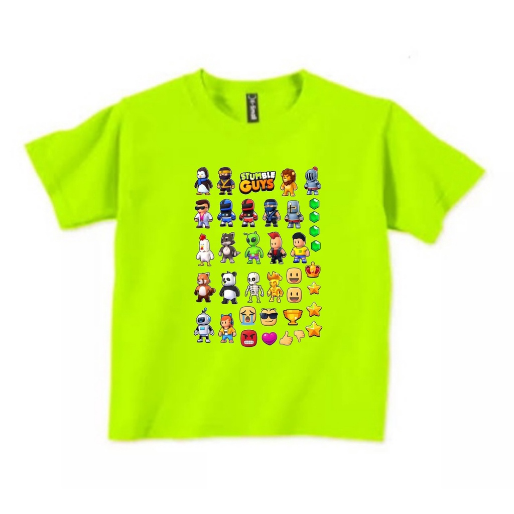 KAOS BAJU ANAK STUMBLE GUYS KARAKTER FULL UNTUK ANAK 1-10 TAHUN BISA COD