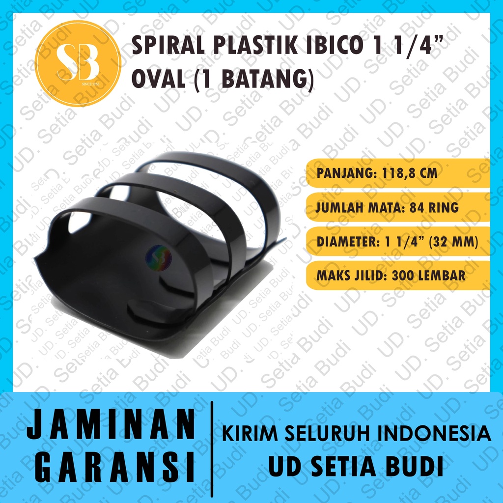 Spiral Plastik Ibico 1 1/4&quot; Oval ( 1 Batang )