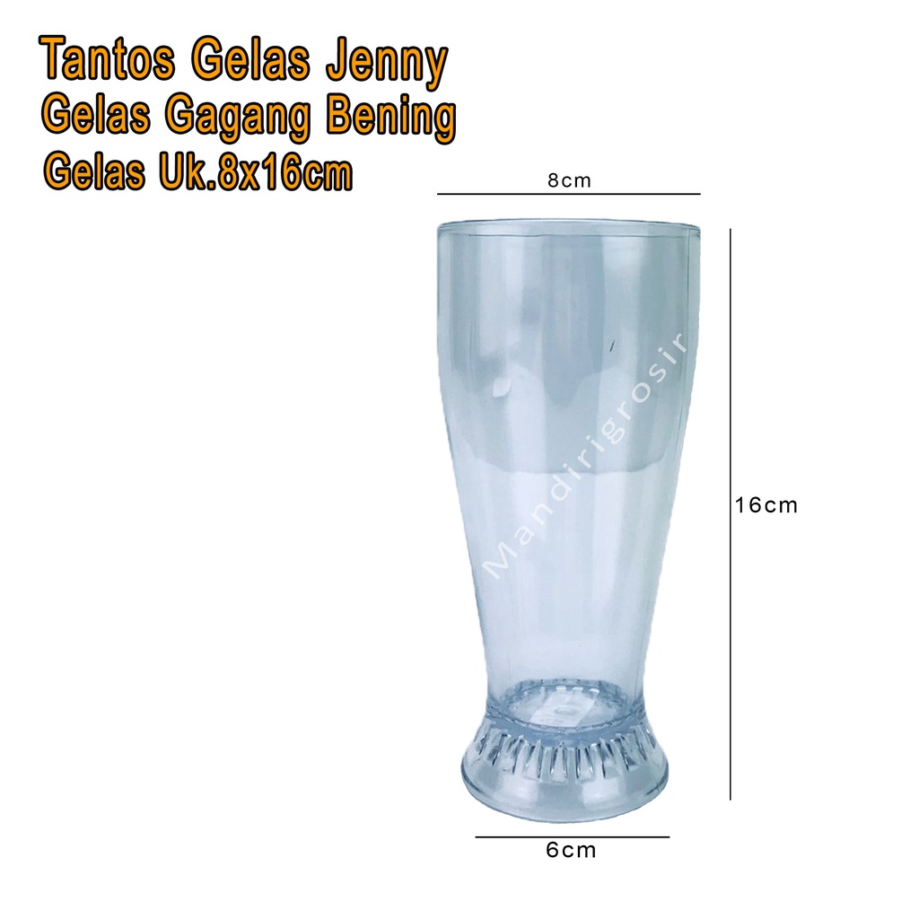 Gelas Jenny *Tantos * Gelas Bening * Gelas 8035