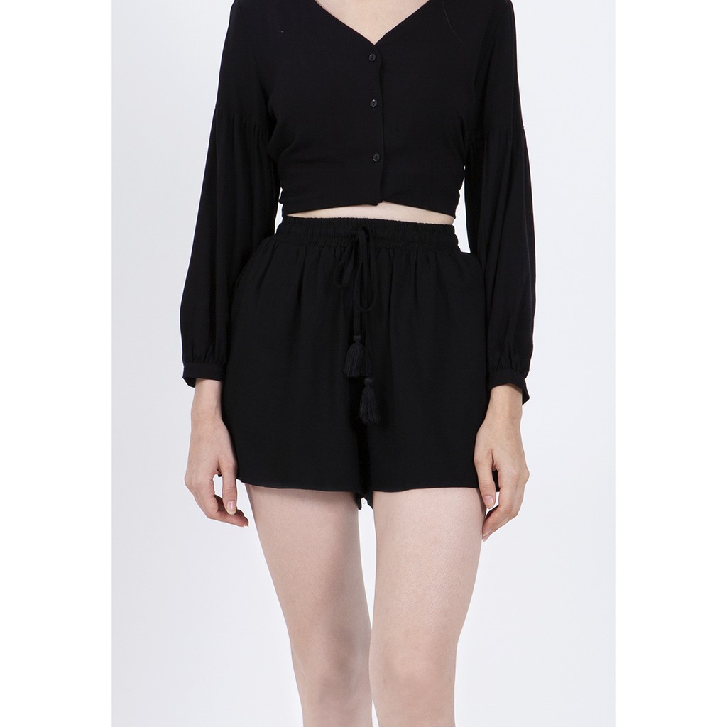 Colorbox Drawstring Short Pants I Spwkey220B017 Black Colorbox Drawstring Short Pants I Spwkey220B017 Black