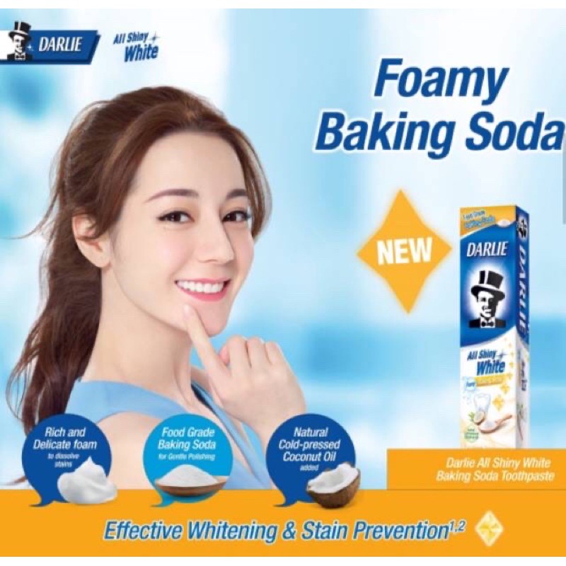 Jual Pasta Gigi Darlie All Shiny White Foamy Baking Soda 140g / Darlie Baking soda Indonesia