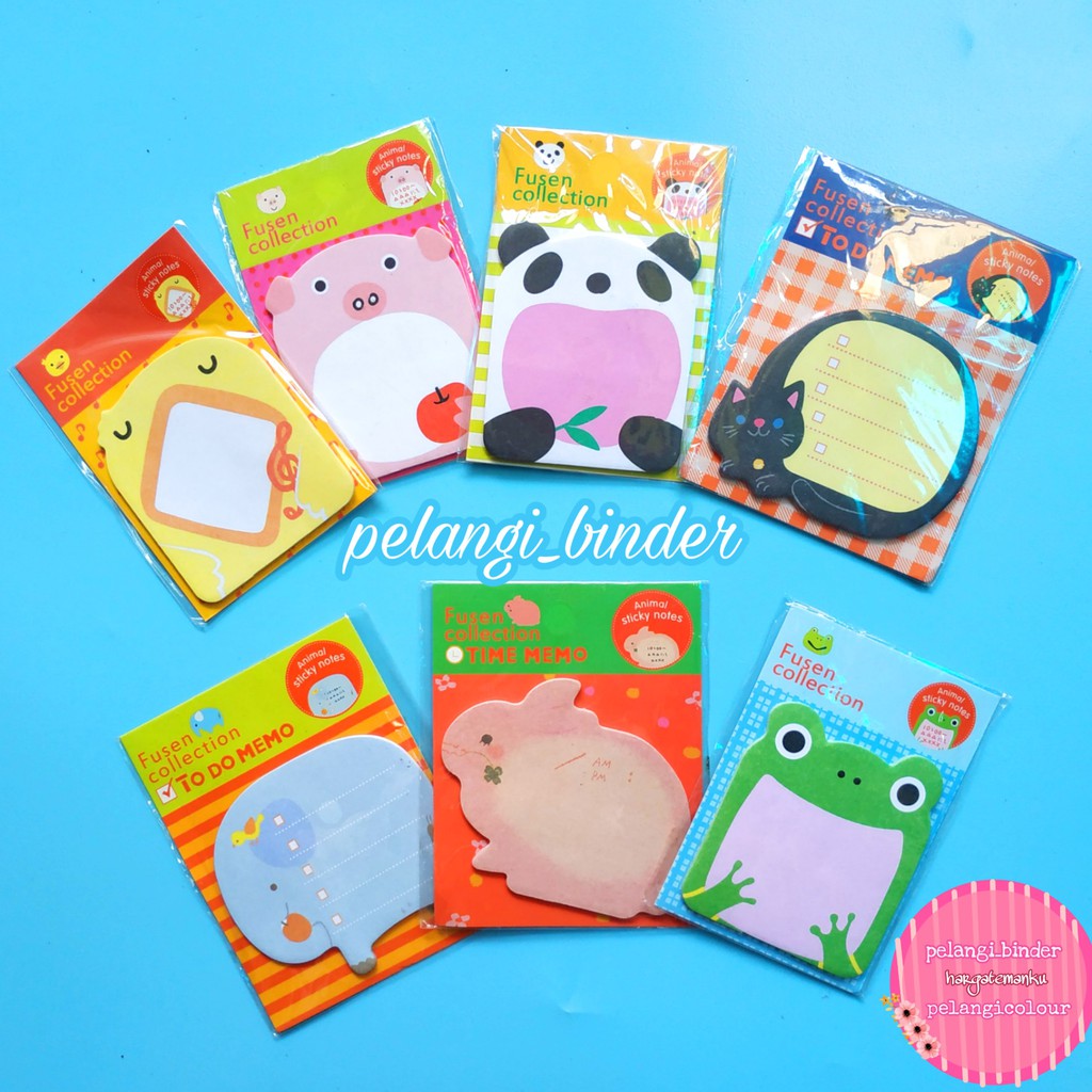 

Stickey notes motif hewan