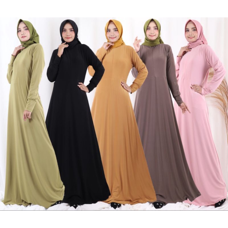 Gamis Jersey Polos/Gamis Jersey Premium/Gamis Polos Trendy/Gamis Jersey